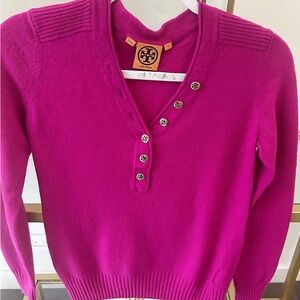 Tory Burch Small Sweater Pink Fucsia Wool